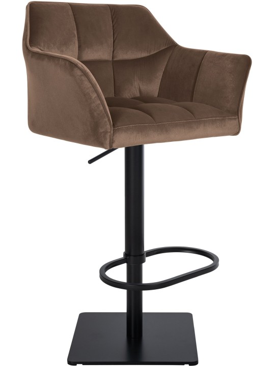 Barstol Damaso B fløjl, brun