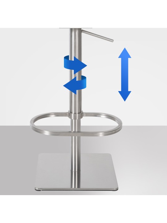 Barstol Damaso E velvet, grå Barstol Damaso E velvet, grå