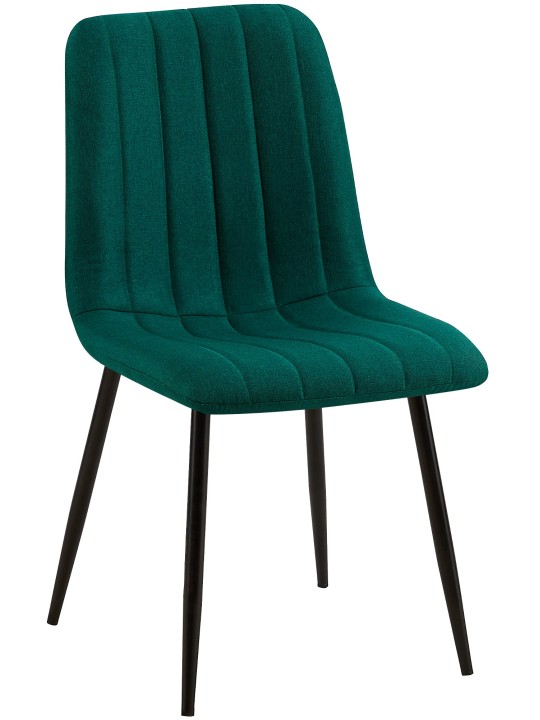 Stol Dijon stof, mørkegrøn