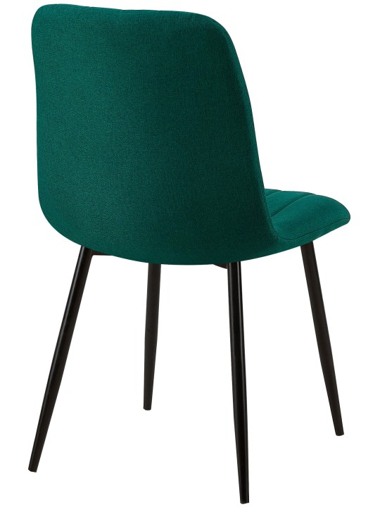 Stol Dijon stof, mørkegrøn