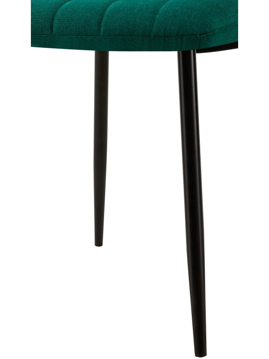 Stol Dijon stof, mørkegrøn