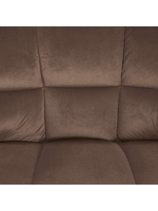 Barstol Damaso E fløjl med 4 fods stel, brun