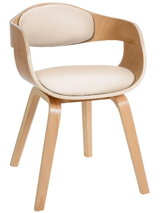Besøgsstol Kingston, natur/creme