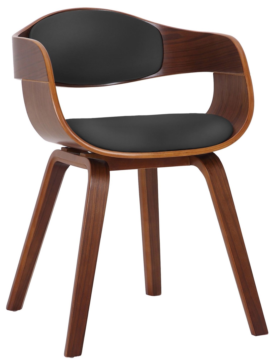 Besøgsstol Kingston, valnød/sort