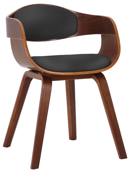 Besøgsstol Kingston, valnød/sort