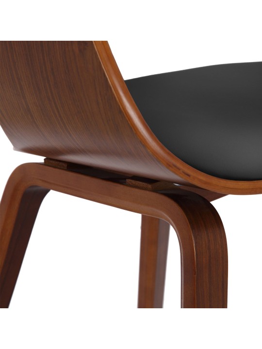 Besøgsstol Kingston, valnød/sort