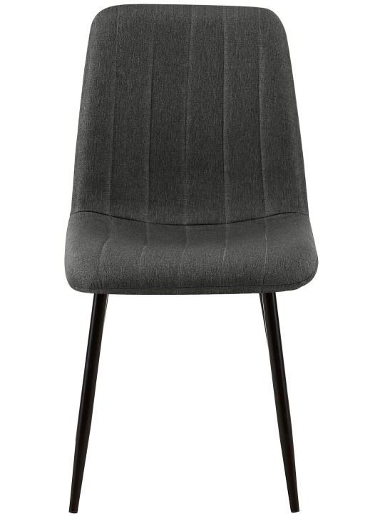 Sæt med 4 stole Dijon stof, mørkegrå Sæt med 4 stole Dijon stof, mørkegrå