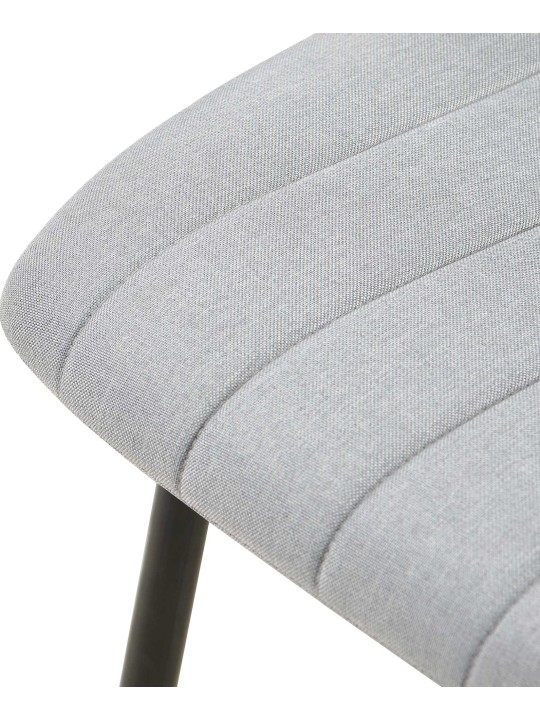 Sæt med 4 stole Dijon stof, grå