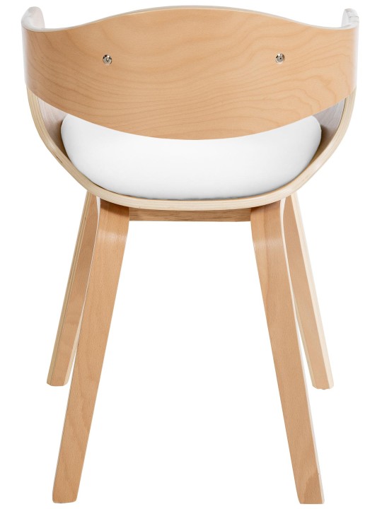 Sæt med 2 stole Kingston imiteret læder, natur/hvid