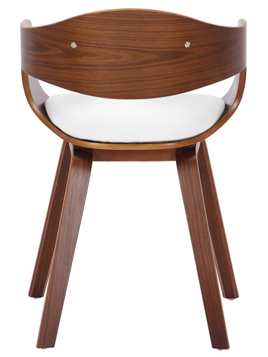 Sæt med 2 stole Kingston imiteret læder, valnød/hvid