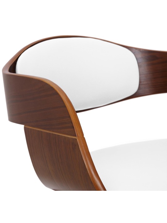 Sæt med 2 stole Kingston imiteret læder, valnød/hvid