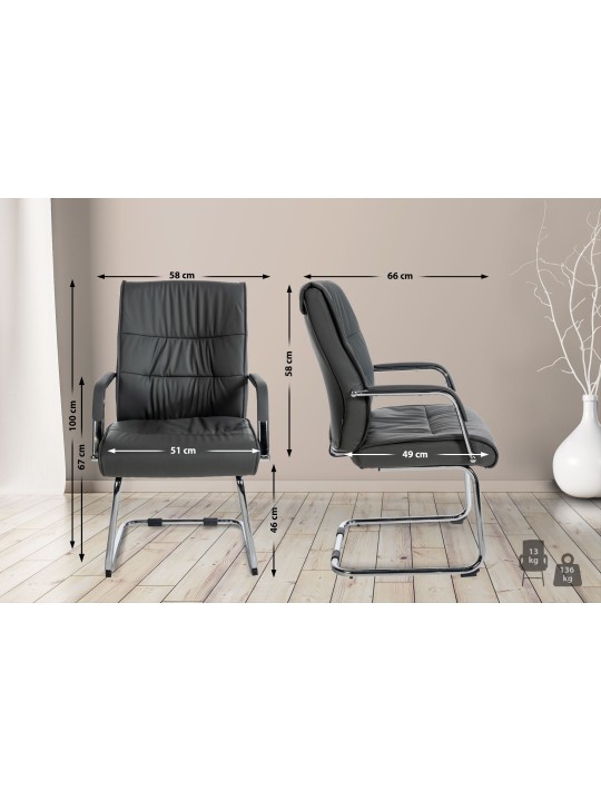 Besøgsstol Sievert, grå Besøgsstol Sievert, grå