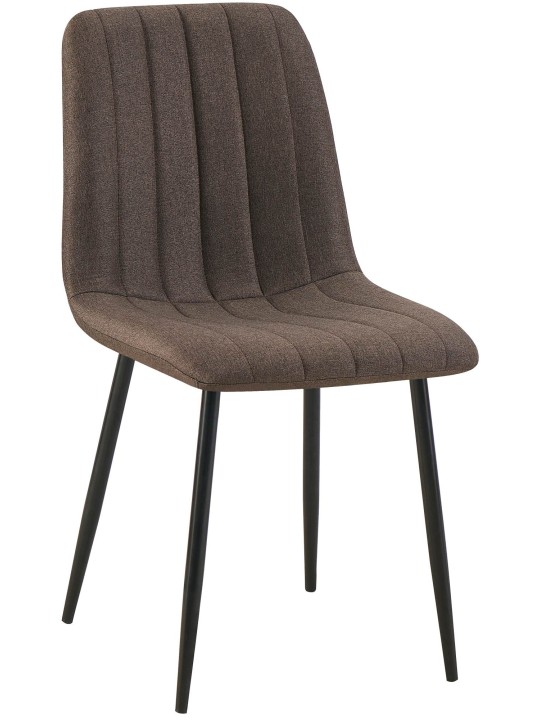 Stol Dijon stof, brun