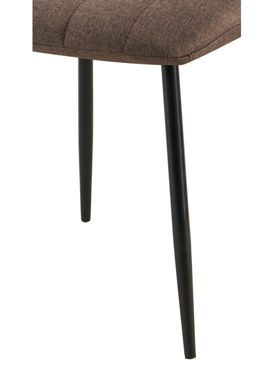 Stol Dijon stof, brun