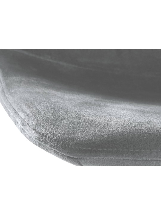 Sæt med 2 barstole Divo fløjlskrom, grå