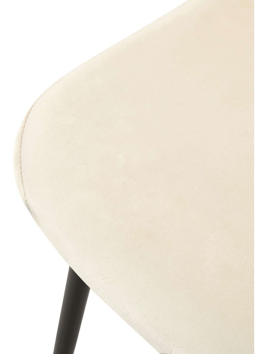 Sæt med 4 stole Giverny velvet, creme