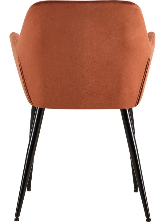 Sæt med 2 spisestuestole Emia velvet, brun