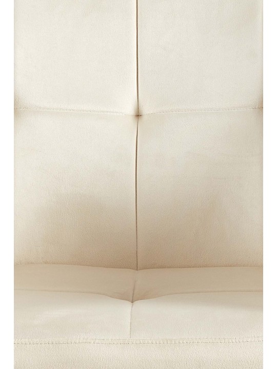 Sæt med 2 spisestuestole Emia velvet, creme