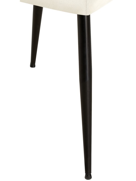 Sæt med 2 spisestuestole Emia velvet, creme