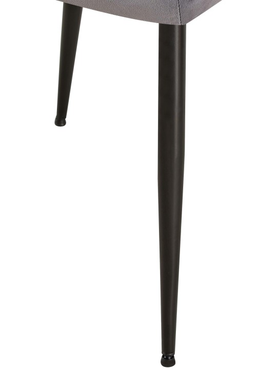 Sæt med 2 spisestuestole Emia velvet, grå