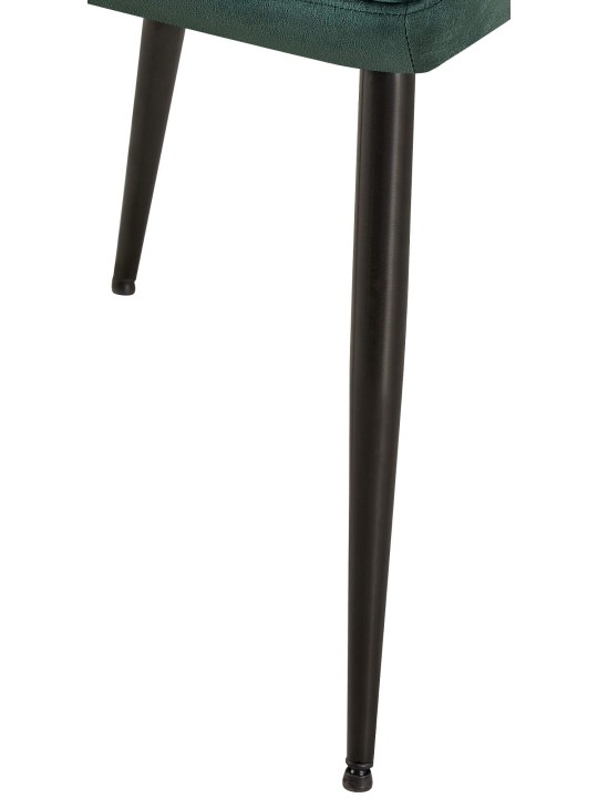 Sæt med 2 spisestuestole Emia velvet, grøn