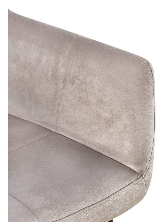 Sæt med 2 spisestuestole Emia velvet, lysegrå