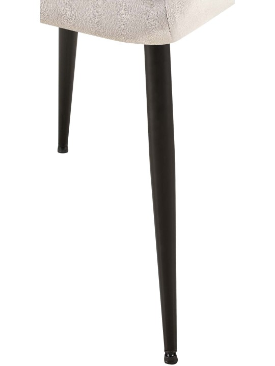 Sæt med 2 spisestuestole Emia velvet, lysegrå