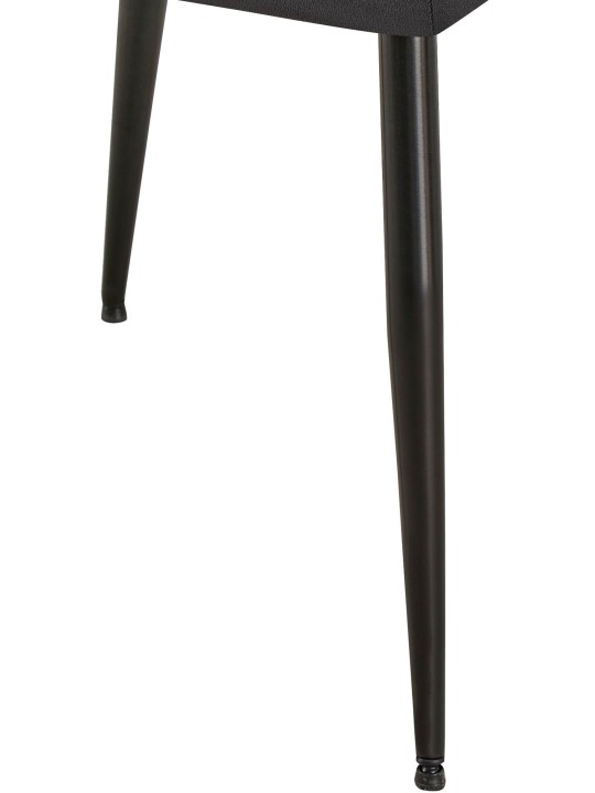 Sæt med 2 spisestuestole Emia velvet, sort