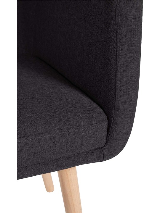 Besøgsstol Utrecht stof natur, sort