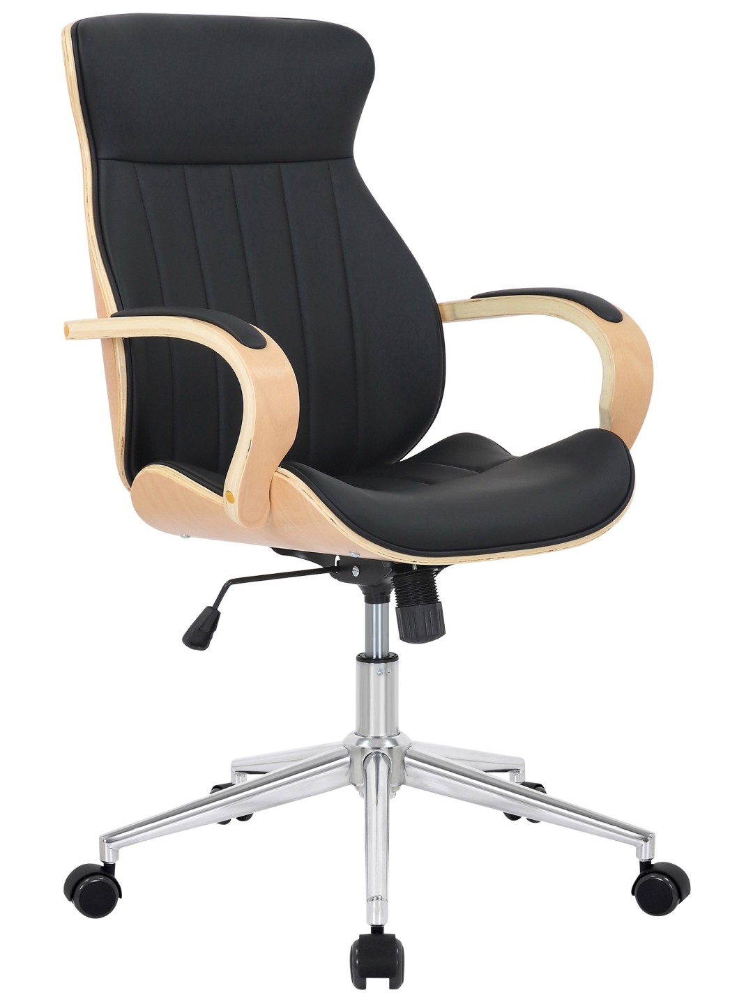Kontorstol Melilla imiteret læder, natur/sort