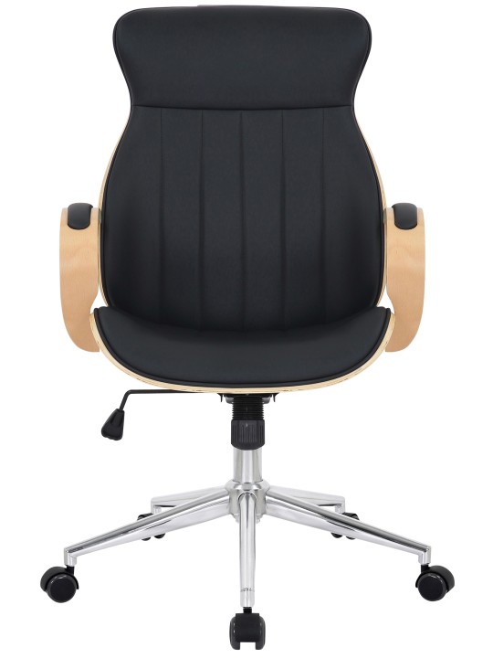 Kontorstol Melilla imiteret læder, natur/sort
