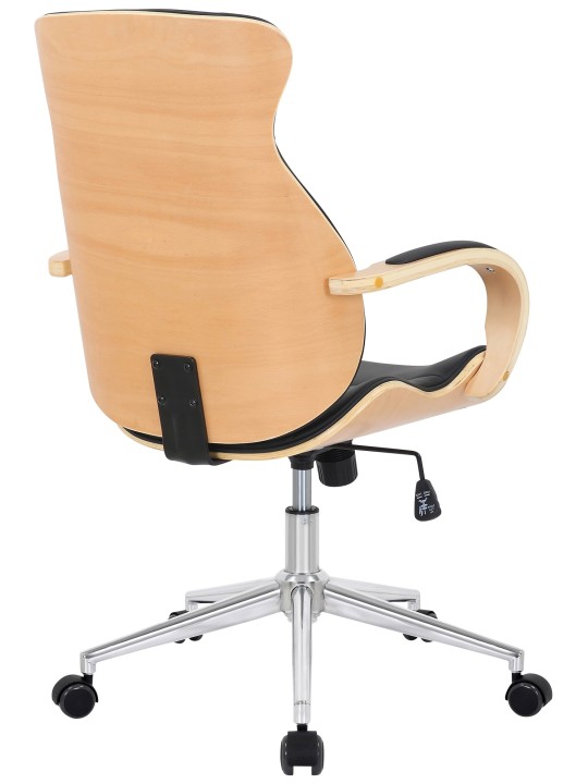 Kontorstol Melilla imiteret læder, natur/sort