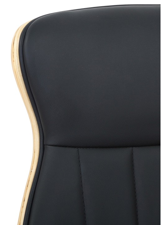 Kontorstol Melilla imiteret læder, natur/sort