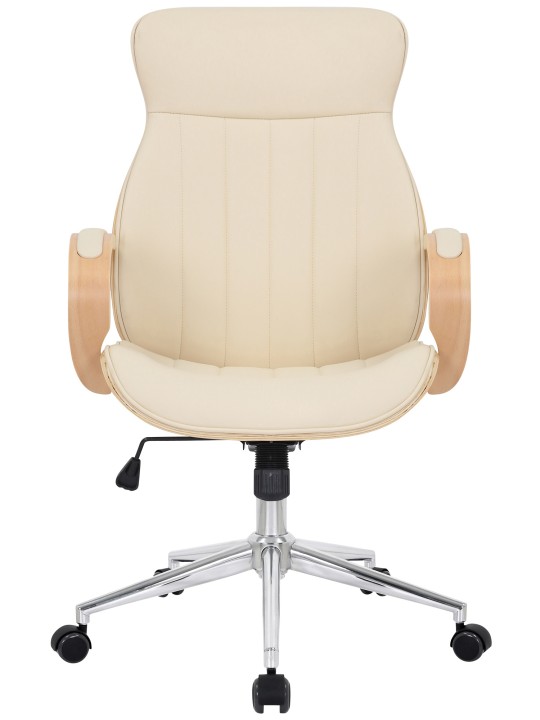 Kontorstol Melilla imiteret læder, natur/creme