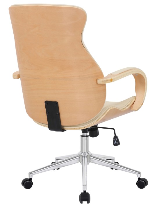 Kontorstol Melilla imiteret læder, natur/creme