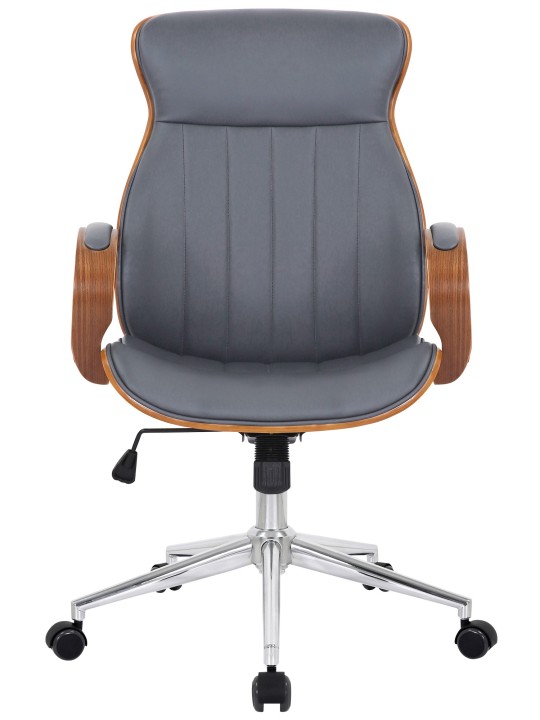 Kontorstol Melilla imiteret læder, valnød/grå Kontorstol Melilla imiteret læder, valnød/grå