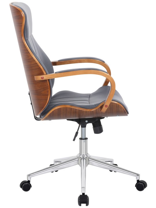 Kontorstol Melilla imiteret læder, valnød/grå Kontorstol Melilla imiteret læder, valnød/grå