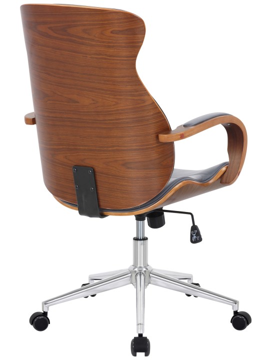 Kontorstol Melilla imiteret læder, valnød/grå Kontorstol Melilla imiteret læder, valnød/grå