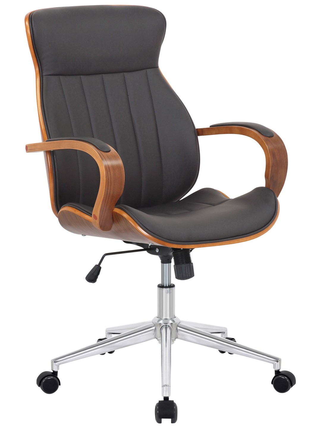 Kontorstol Melilla imiteret læder, valnød/brun