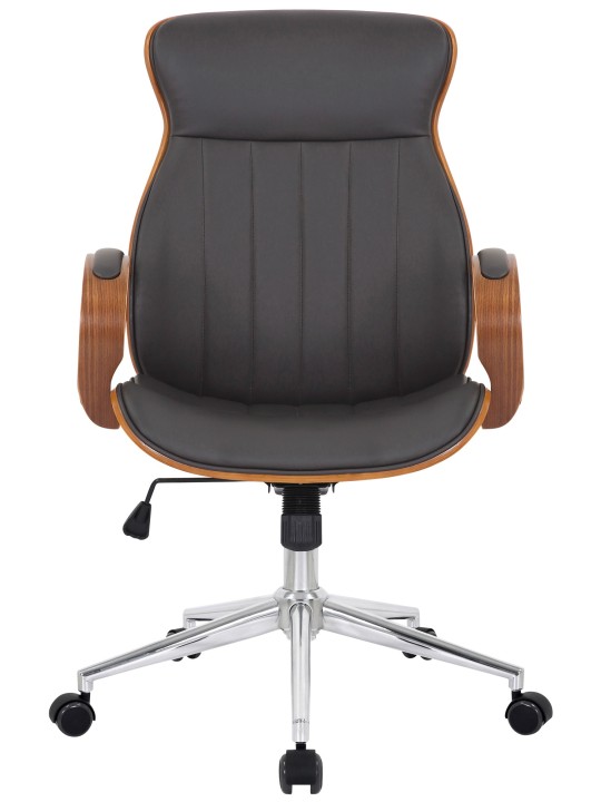 Kontorstol Melilla imiteret læder, valnød/brun