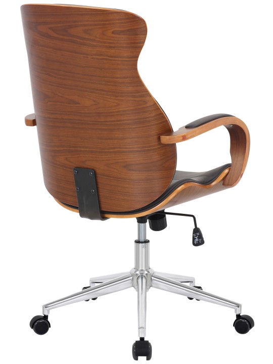 Kontorstol Melilla imiteret læder, valnød/brun