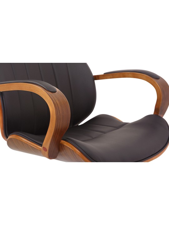 Kontorstol Melilla imiteret læder, valnød/brun