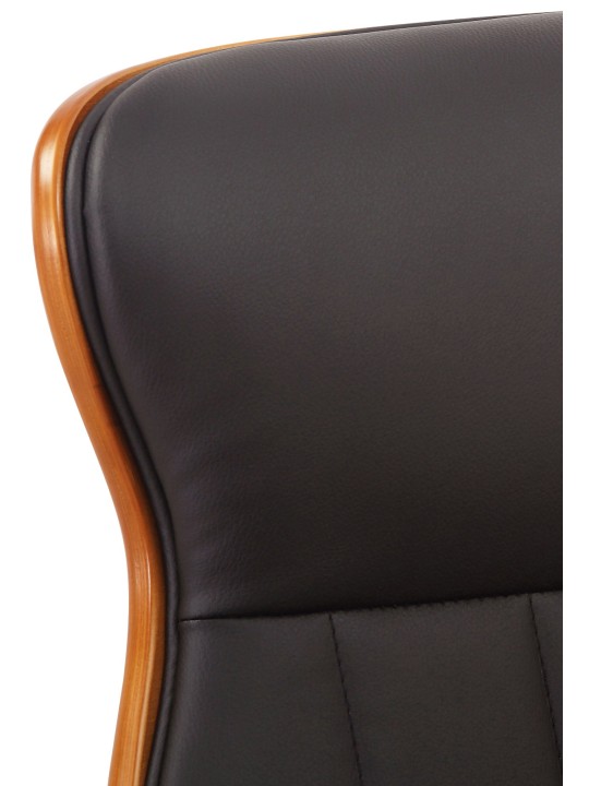 Kontorstol Melilla imiteret læder, valnød/brun