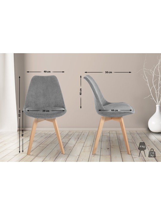 Stol Linares Cord, grå Stol Linares Cord, grå