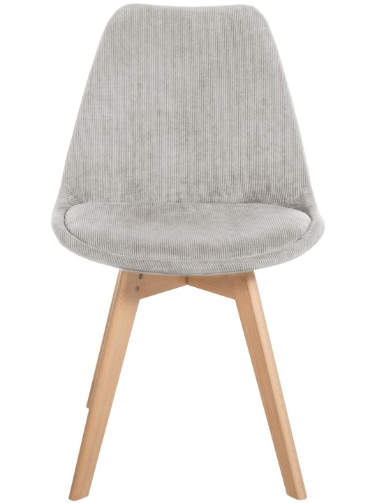 Sæt med 4 stole Linares Cord, beige