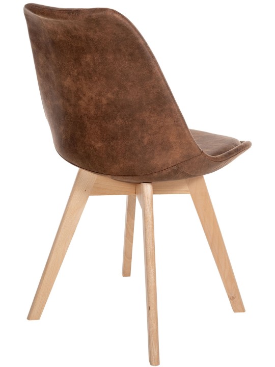 Sæt med 4 stole Linares Vintage, brun