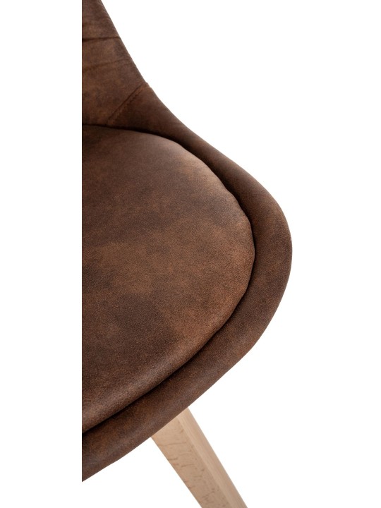 Sæt med 4 stole Linares Vintage, brun