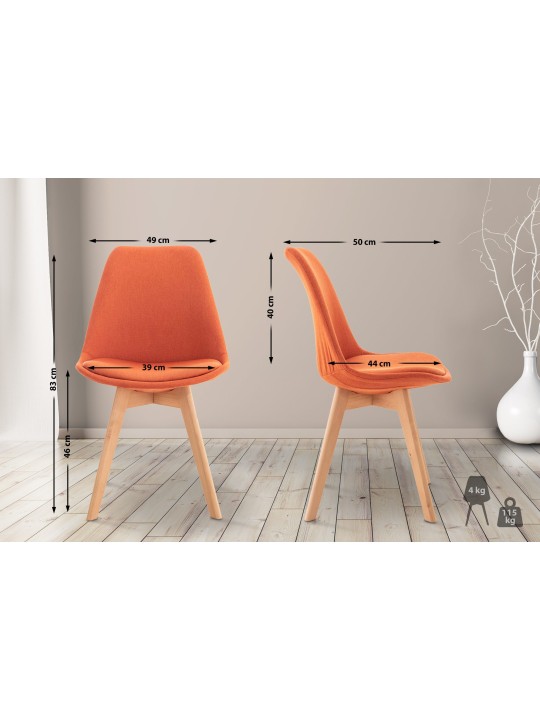 Stol Linares stof, orange