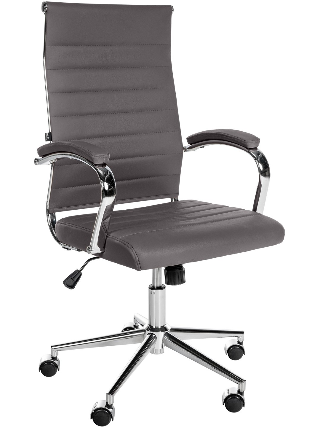 Kontorstol Mollis ægte læder, grå