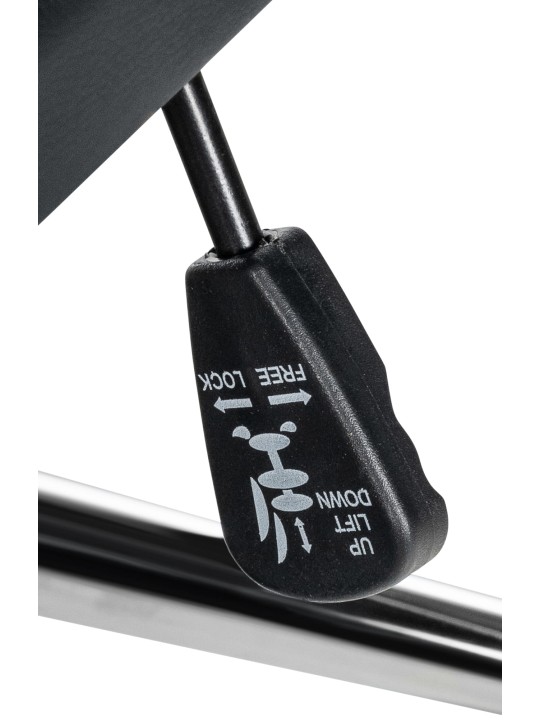 Kontorstol Mollis ægte læder, sort